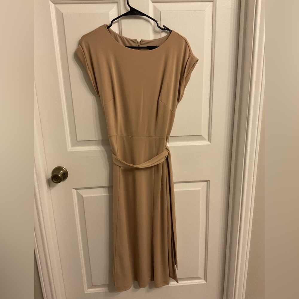 Ann Taylor Tan Dolman Sleeve Sheath Dress